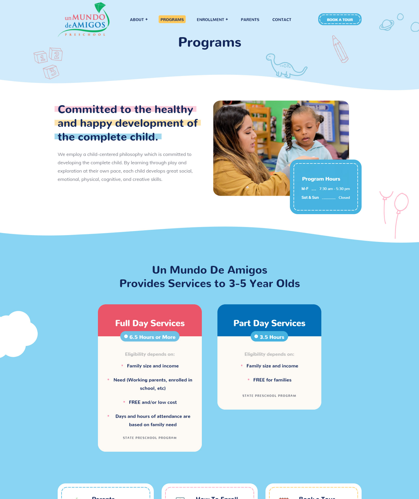 Preschool Website Design