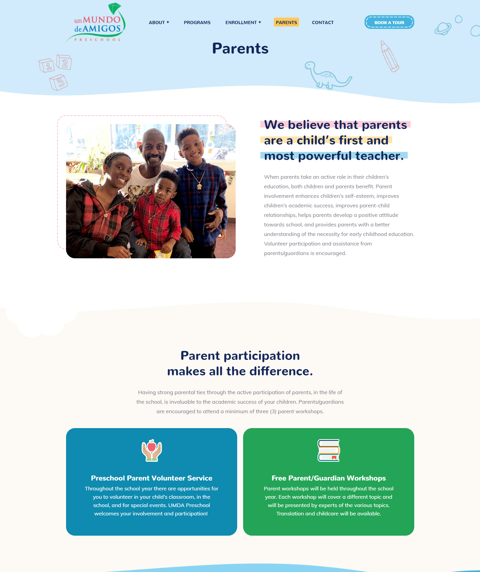 Preschool Website Design